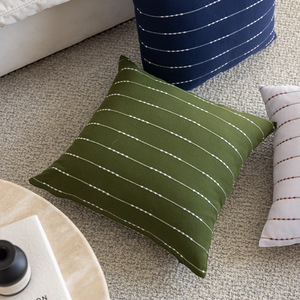 Modern Striped Throw Pillow 45x45cm Square Polyester Washable Decorative <b>Cushion</b> For Home Office Travel Use - Product Image 1