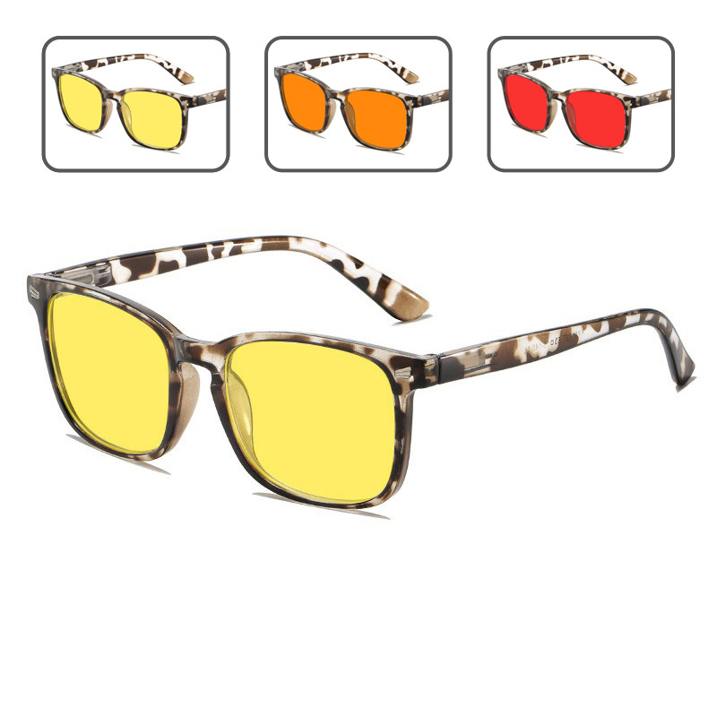 White leopard Red orange Lens