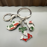 Porte-clés souvenir personnalisé en métal de l'Italie, carte italienne, charms vintage Vespa, émail doux, haute qualité, cadeau touristique, porte-clés