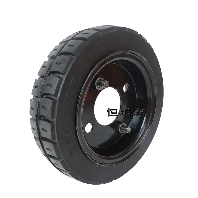 Hot selling 25cm solid tires,suitable for engineering electric hand push Trolley front wheel rubber tyre