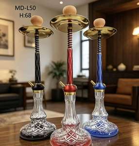 Metal Hookah Standalone Base Glass Hookah Bowl Spring Tobacco Pipe Holder for Lounge <b>Bar</b> - Product Image 2