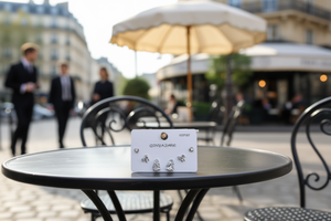 Orecchini a perno in argento Qjnyajare con zirconi a taglio a cuore e montatura a griffe, gioielli alla moda da donna, regalo, in argento 925 - Product Image 2