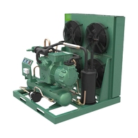 S4G-12.2Y 12HP Unité de condensation à compresseur semi-hermétique bi-étagé refroidie par air pour 380-480V, avec commande à distance PLC et engrenage pour congélation