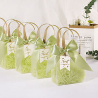Sac fourre-tout transparent pour cadeaux, emballage en PP PVC, pochette transparente pour bonbons, fête d'anniversaire, baptême, mariage, boîtes à dragées pour invités