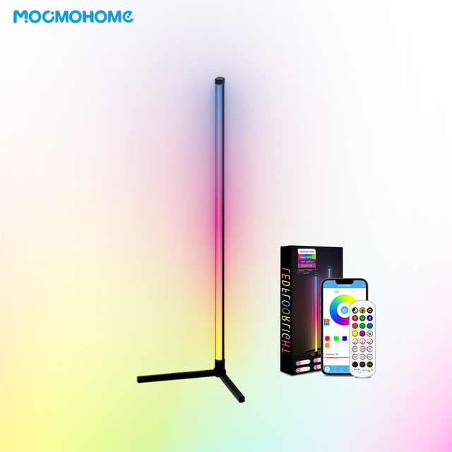 Smart Home Light Decoration Lights Modern Tuya RGB Floor Lamps ,Color Changing Remote Control Corner Lamp I for Living Room