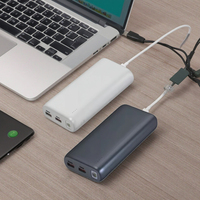 PORPIU Power Bank 20000mAh portabel kecil, Power Bank luar ruangan pengisian cepat pd25,5w penjualan laris dengan kapasitas tinggi