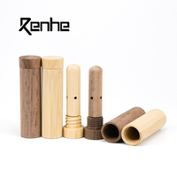 Diffuseur d'huile essentielle d'aromathérapie portable en gros Tube d'inhalateur nasal vide Logo personnalisé Inhalateur nasal en bois avec coton