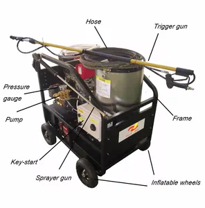 Arandela de presión de motor diésel de agua caliente, herramienta de lavado en línea de gran uso en varias ocasiones