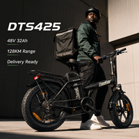 Vélo électrique de livraison tout-terrain Chamrider DTS425 Heavy Duty 48V 32Ah avec pneus larges, 20 pouces, longue autonomie, pour livraison de nourriture