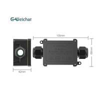Boîte de jonction électrique étanche en nylon plastique IP68 de qualité supérieure avec pinces à fil pour l'électronique et le boîtier de l'instrument