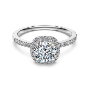 Anillo de Eternidad de Plata de Ley 925 con Diseño Clásico Dylam, con Piedra de Moissanita de 1 Quilate, Color D, Claridad VVS1, Anillos de Compromiso y Boda para Mujer - Product Image 1