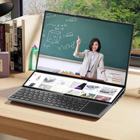 Portátil de Doble Pantalla Delgado y de Larga Duración, Modelo 2025, 16" + 14", Táctil, WiFi 7, 50H de Autonomía, para Estaciones de Trabajo Móviles