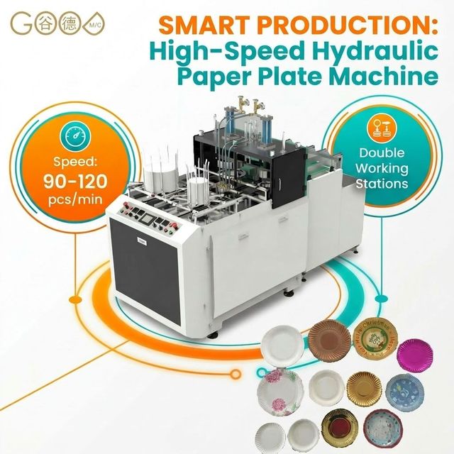 MB-500 Industrial Grade Kraft Paper Plate Machine Single/Dual PE Laminated Eco-Friendly CE Certified Good