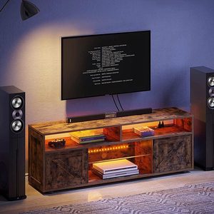 New cross-border style coffee table and <b>TV</b> <b>stand</b>, simple and stylish living room furniture with ambient lighting, wholesale. - Product Image 2