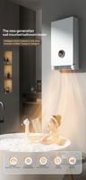Chauffage mural en céramique PTC 2200W pour salle de bain X7, ventilateur ultra-plat, désinfection UV-C, porte-serviettes dissimulé, étanche IPX4, certifié SAA CE