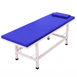 Mesa de masaje djustable de acero espesado con estantería, cama de examen Ospital con almohada - Product Image 6
