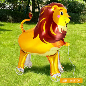 Venta al Por Mayor de Globos Metalizados 4D de Gran Tamaño con Ruedas, Nuevos Diseños de Animales, Dinosaurios, Autos y Dibujos Animados, Globos de Animales Caminantes - Product Image 3