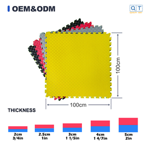 100x100cm Taekwondo Thảm màu đỏ và màu xanh <span class=keywords><strong>EVA</strong></span> bọt võ thuật Mat 25mm Độ dày bjj Đấu Vật judo Tatami - Product Image 5