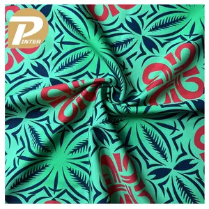 Grosir keluaran baru kain Rayon cetakan Tribal Polinesia pola Hawaii
