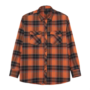 Camisas de franela con botones a presión de algodón MOQ bajo cuadros personalizados de franela al por mayor de fábrica verdadera - Product Image 4