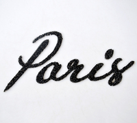 Fer sur transfert lettre ab résine coupe Appliques Costume Hot Fix cristal patchs strass logo pour vêtement
