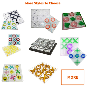 Nhà máy nóng bán tùy chỉnh Acrylic cờ vua đi qua trò chơi sang trọng Acrylic Tic Tac Toe - Product Image 3