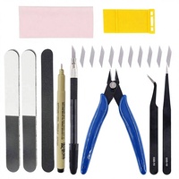 Kit d'outils de modélisation transfrontalier 21 pièces, composants en plastique approuvés, jouet artisanal pour la construction et la réparation de maquettes