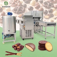 Ligne de production de malts enrobés croustillants, similaire à une ligne de fabrication de malts en tunnel, pour la production de boules de malt et la refroidissement du chocolat
