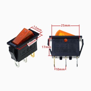 สวิตช์โยกยวนอี้ 16A 250V AC 30x25 มม. ปุ่มรูปทรงเรือ สำหรับอุปกรณ์เสริมหม้อหุงข้าวไฟฟ้า - Product Image 1