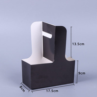 Boîte cadeau portable en matériaux recyclés haut de gamme avec logo personnalisé, poignée, pour bouquet, thé au lait, café, finition mate