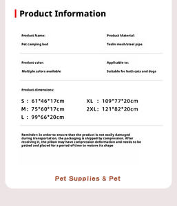Großes Atmungsaktives Netz-Memory-Foam-Haustierbett, Bodenfreies Feuchtigkeitsabweisendes Abnehmbares Waschbares Universelles Campingbett für Kleintiere und Hunde - Product Image 6