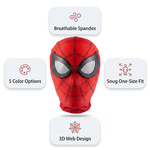 Masque de cosplay intégral personnalisé, respirant, en spandex, pour fête d'Halloween, costume pour adultes et enfants, OEM - Product Image 2