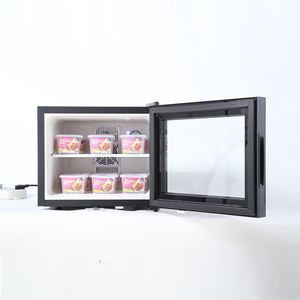 휴대용 20 리터 미니 바 차가운 음료 미니 유리문 냉장고 - Product Image 4