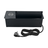 Enchufe de Mesa Abatible, Caja de Alimentación y Datos Empotrada para Escritorio de Oficina, Mesa de Sala de Conferencias
