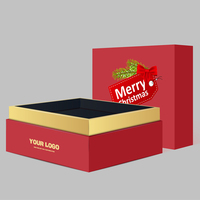 Boîtes d'emballage rigides recyclables avec logo personnalisé, boîtes cadeaux haut de gamme avec revêtement UV pour la conception et l'impression de boîtes de Noël et d'Halloween