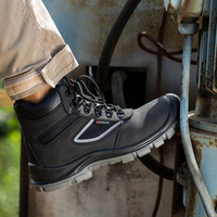 Chaussures de sécurité de travail pour hommes AIMBOO, respirantes, à embout en acier, anti-écrasement, Zapato De Seguridad