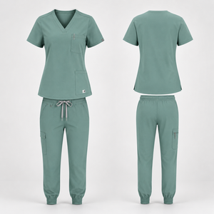 Women's <b>Scrubs</b> <b>Uniform</b> Set 4 Way Stretch Lightweight Breathable Moisture Wicking Nursing Medical <b>Uniforms</b> Custom Logo - Product Image 4