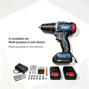 High <b>Torque</b> Electric Drill <b>Set</b> 28-122PCS 21V Brushless Lithium Motor Equipped With Push Type Safety Lock Factory Wholesale Price - Product Image 3
