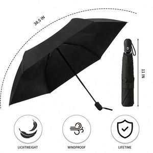 ร่มกันแดดพับ 3 ตอน อัตโนมัติเต็มรูปแบบ ขายส่ง พร้อมพิมพ์โลโก้ สำหรับกันฝน - Product Image 5