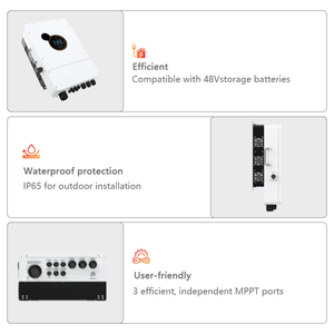 อินเวอร์เตอร์ไฮบริดพลังงานแสงอาทิตย์สามเฟส 16KW 18KW 20KW ระบบ MPPT 48V สำหรับบ้าน - Product Image 3