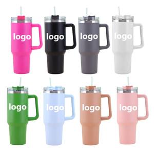 Nouveautés <span class=keywords><strong>2023</strong></span> - Ventes chaudes - Tasse isotherme H2.0 améliorée de 40 oz avec poignée et paille - Tasse de voyage prête à être expédiée - Logo personnalisé - Product Image 6