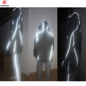 Găng Tay Vải Polyester Sọc Phản Quang Màu Bạc Tuyệt Vời Nhìn Thấy Ban Đêm Phụ Kiện Quần Áo - Product Image 4