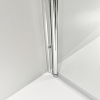 Portes de douche rectangulaires FUSA, porte pivotante en verre, aluminium, verre trempé de 6 mm, structure durable pour salle de bain, hôtel