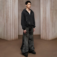 DiZNEW 2025 Jeans pour hommes, design à braguette boutonnée, ajoute une touche moderne, production d'échantillons rapide, fabricant de jeans en denim à doublure en brique