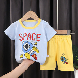 Nuevo Traje de Verano 2021 de Manga Corta, Camiseta de Algodón para Niños, Ropa Coreana para Bebés, Traje para Niñas, Ropa Infantil - Product Image 3