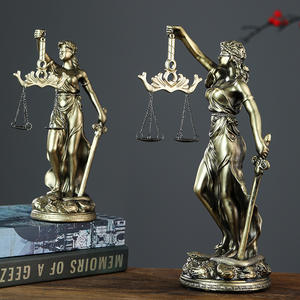 Sculpture en résine de la déesse Thémi - Bureau d'avocat, justice judiciaire, équité, équilibre juridique, style anime, objet de collection, Halloween - Product Image 2