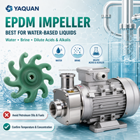 Pompe à impeller flexible sanitaire YAQUAN RXB-15 pour le transfert de vin, jus, sirop et aliments 1m³/h 0.3MPa 0.37kW DN15 Auto-amorçante