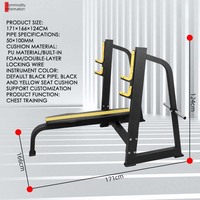 Prix fabricant direct pour banc d'haltérophilie banc de presse thoracique équipement de fitness banc plat pour l'exercice
