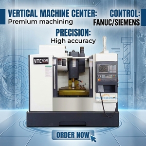 Centre d'usinage vertical CNC automatique haute <span class=keywords><strong>vitesse</strong></span> VMC650 BT40 avec table de travail pour la production de pièces métalliques de précision - Product Image 1