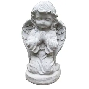 Weeping Angel 10.5 inches Tall Cement Peace Angel Cherub Garden Art Resin Statue Lawn Ornament Memorial